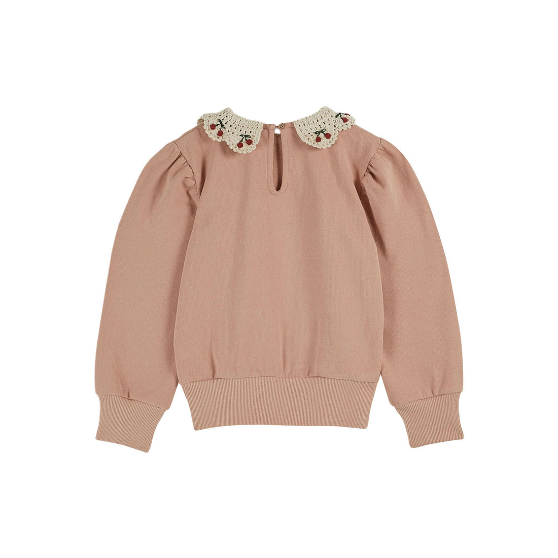 Emile et Ida Blush Collar Embroidered Sweatshirt