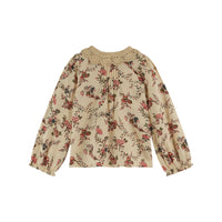 Emile et Ida Ecru Orchid Crochet Collar Blouse