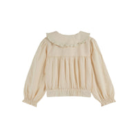 Emile et Ida Cream Vintage Flower Collar Blouse