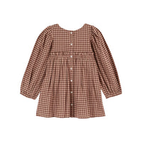 Emile et Ida Powder Gingham Smocked Dress