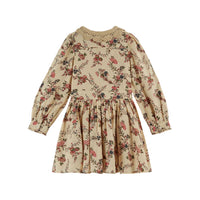 Emile et Ida Ecru Orchid Crochet Collar Dress