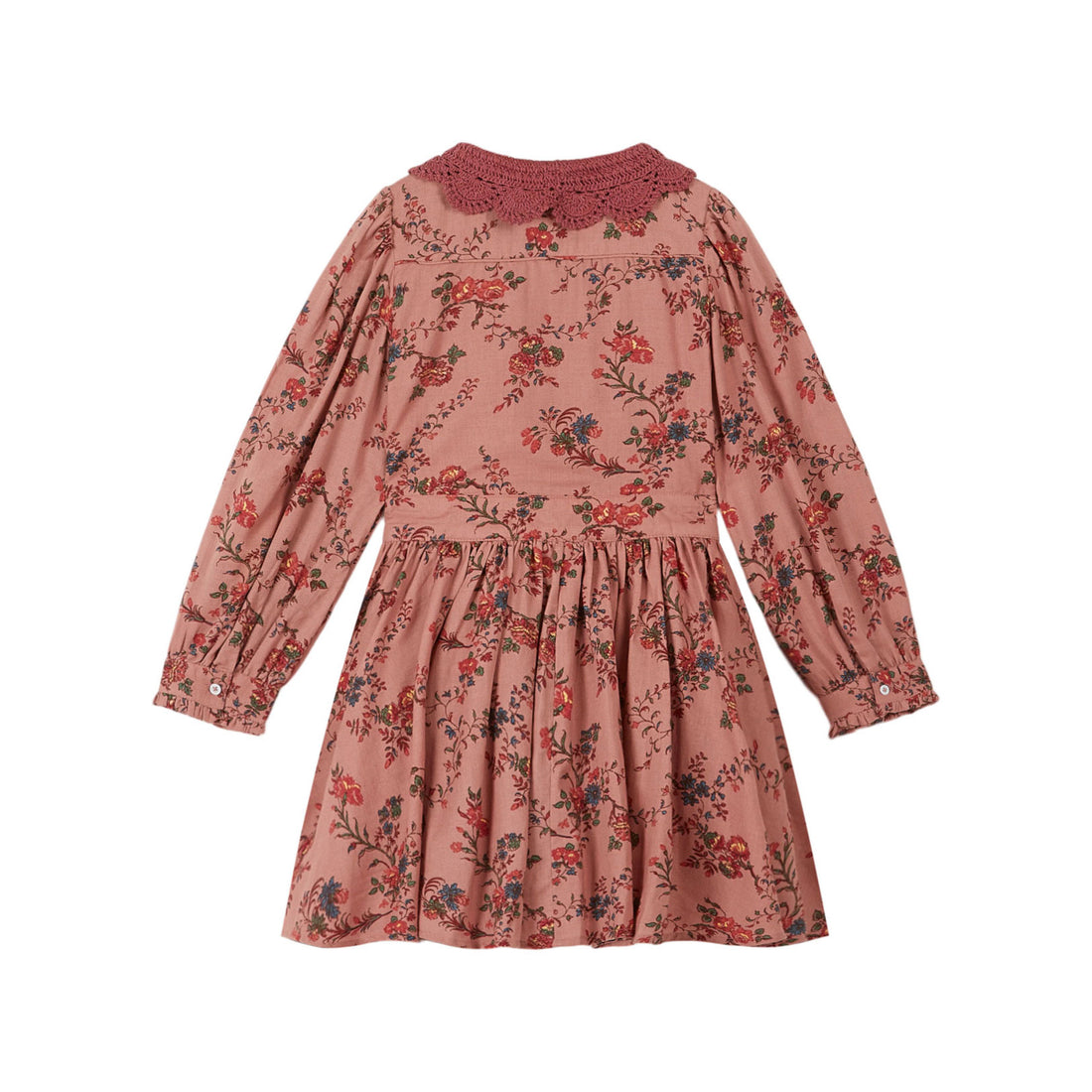 Emile et Ida Rose Orchid Crochet Collar Dress
