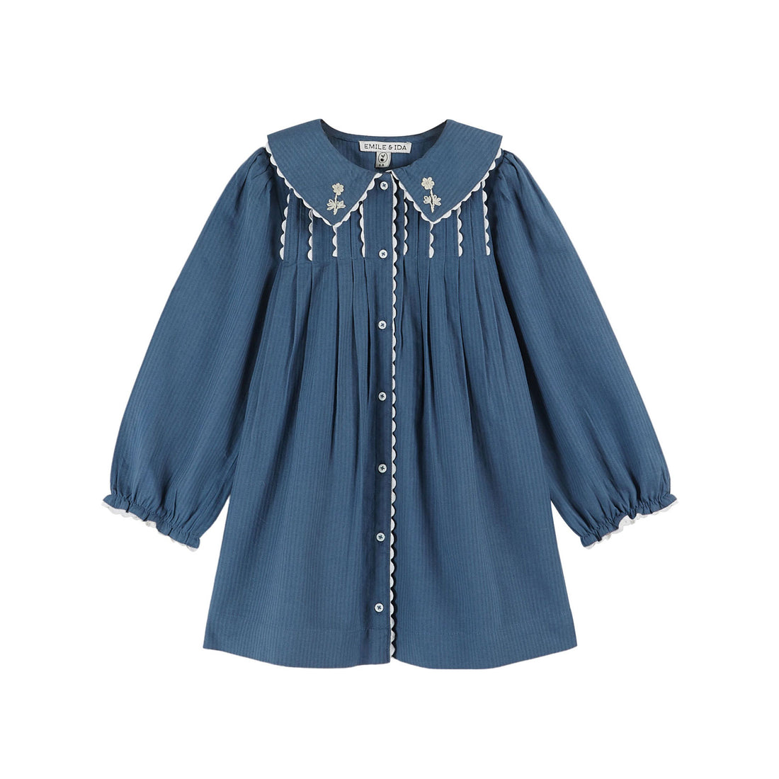 Emile et Ida Blue Vintage Embroidered Dress – Ladida