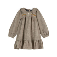 Emile et Ida Brown Vintage Embroidered Dress
