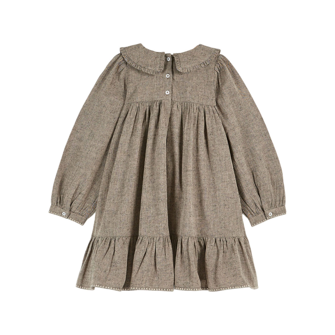 Emile et Ida Brown Vintage Embroidered Dress