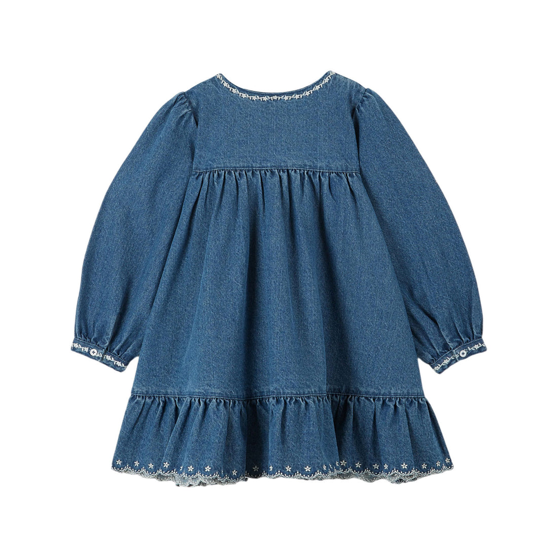 Emile et Ida Denim Rmbroidered Dress