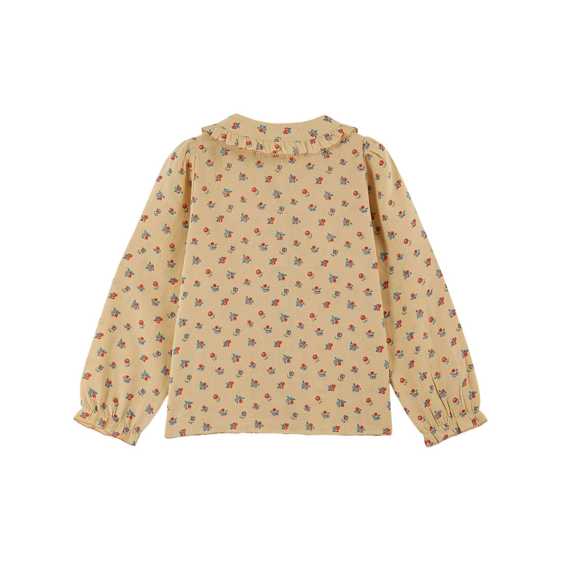 Emile et Ida Sand Poppy Embroidered Blouse