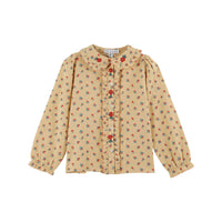 Emile et Ida Sand Poppy Embroidered Blouse