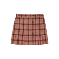 Emile et Ida Blush Plaid Pleated Skirt