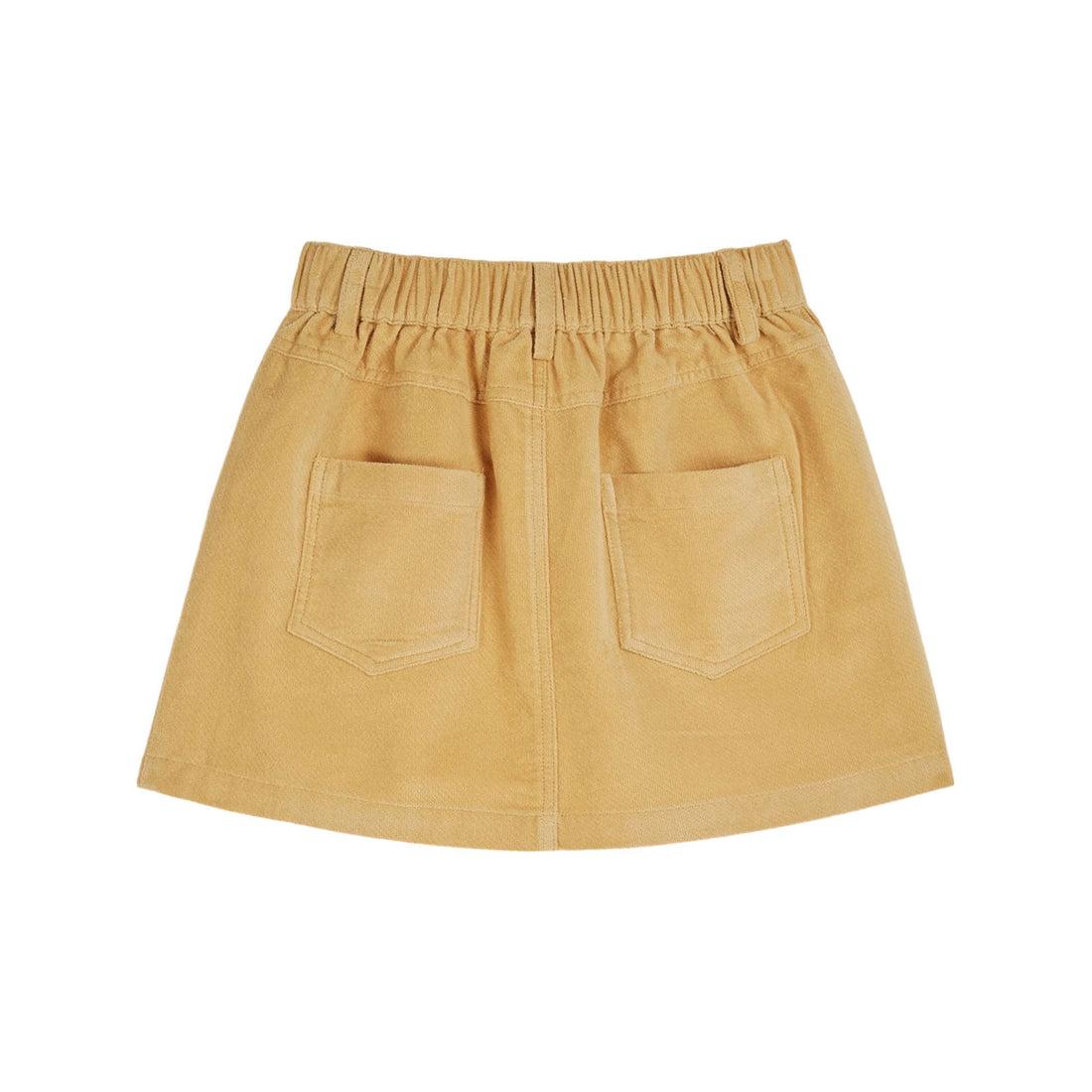 Emile et Ida Yellow Embroidered Flower Pocket Skirt