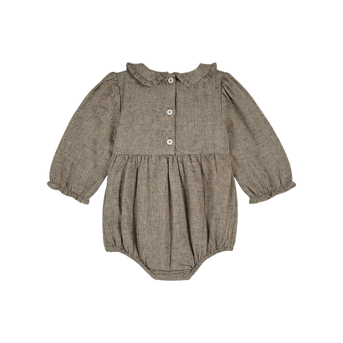 Emile et Ida Brown Embroidered Romper