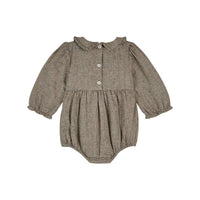 Emile et Ida Brown Embroidered Romper