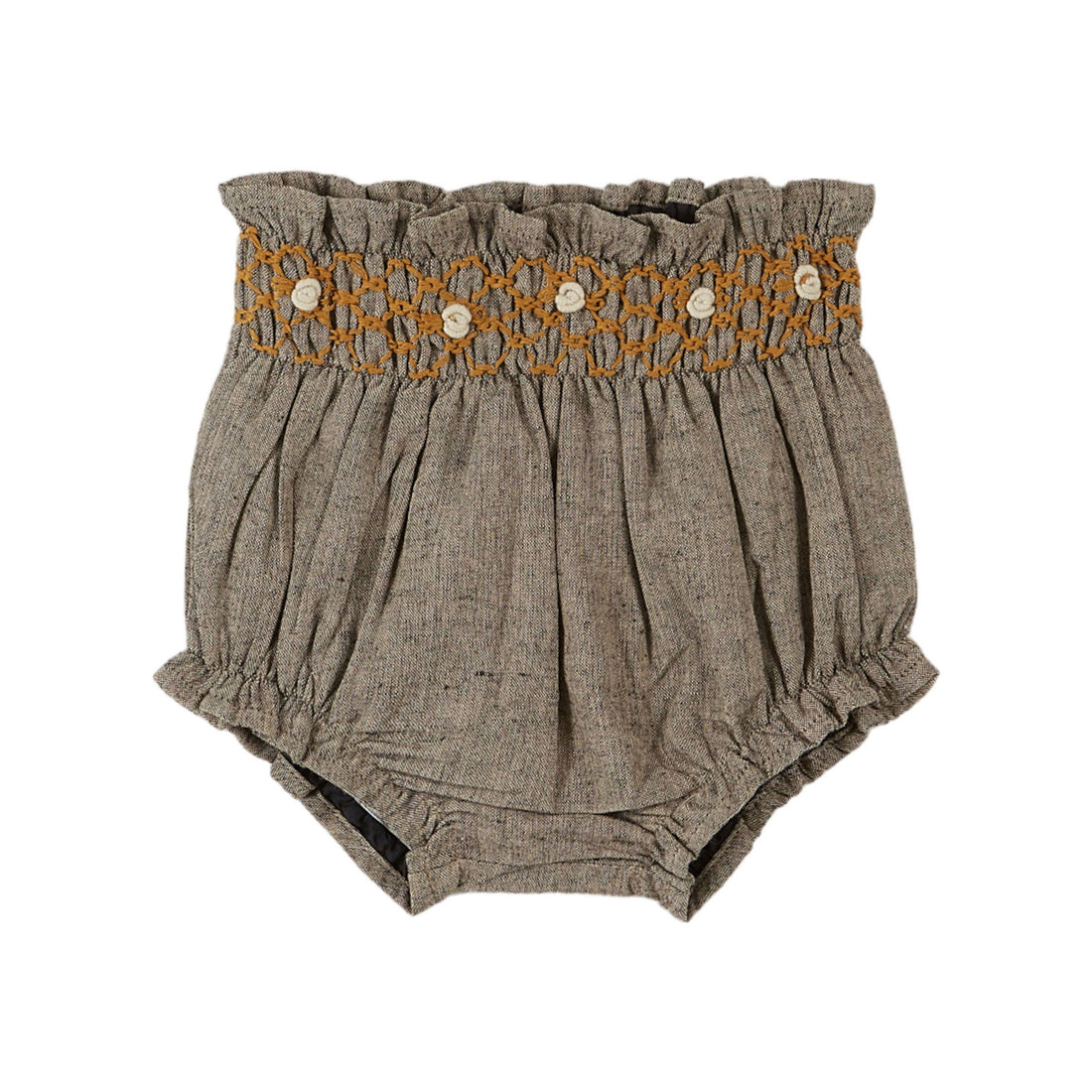 Emile et Ida Brown Embroidered Bloomer