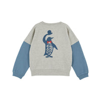 Emile et Ida Heather Grey Colorblock Sweatshirt