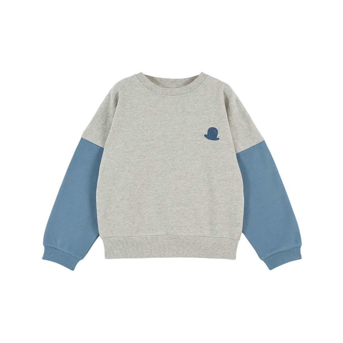 Emile et Ida Heather Grey Colorblock Sweatshirt