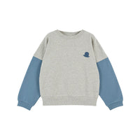 Emile et Ida Heather Grey Colorblock Sweatshirt