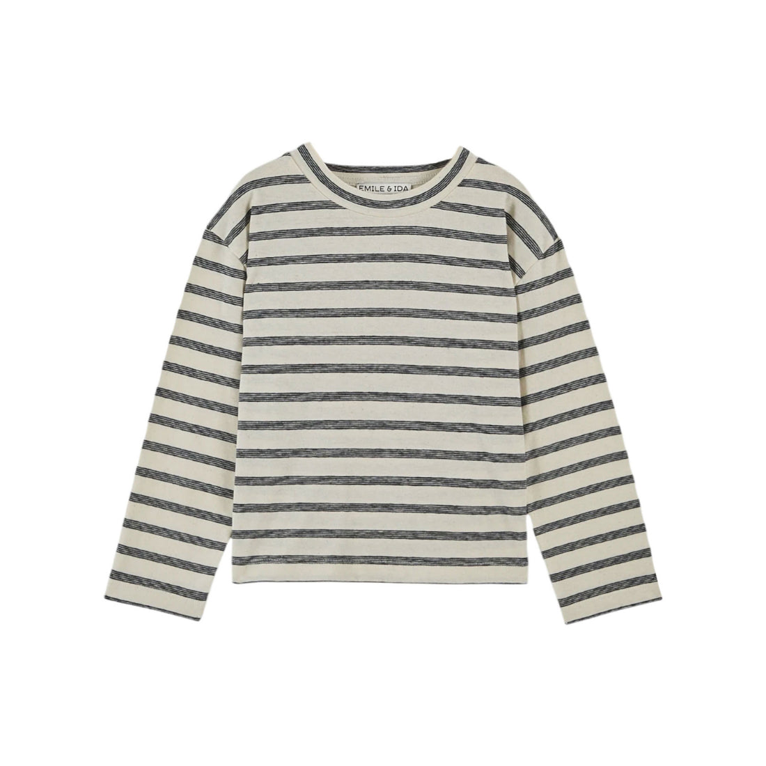 Emile et Ida Ecru/Blue Striped Tee