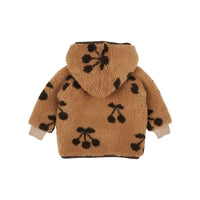 Emile et Ida Caramel Cherry Faux Fur Baby Coat