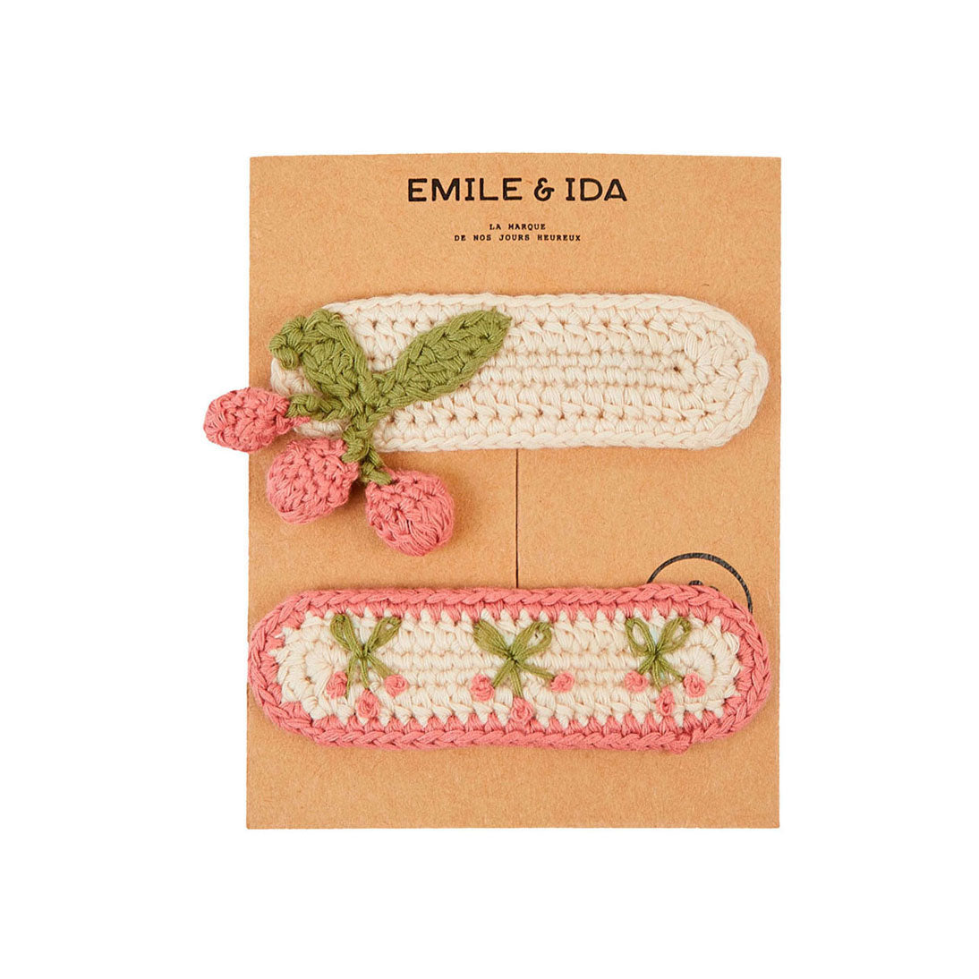 Emile et Ida Cherries 2 Pack Barrette