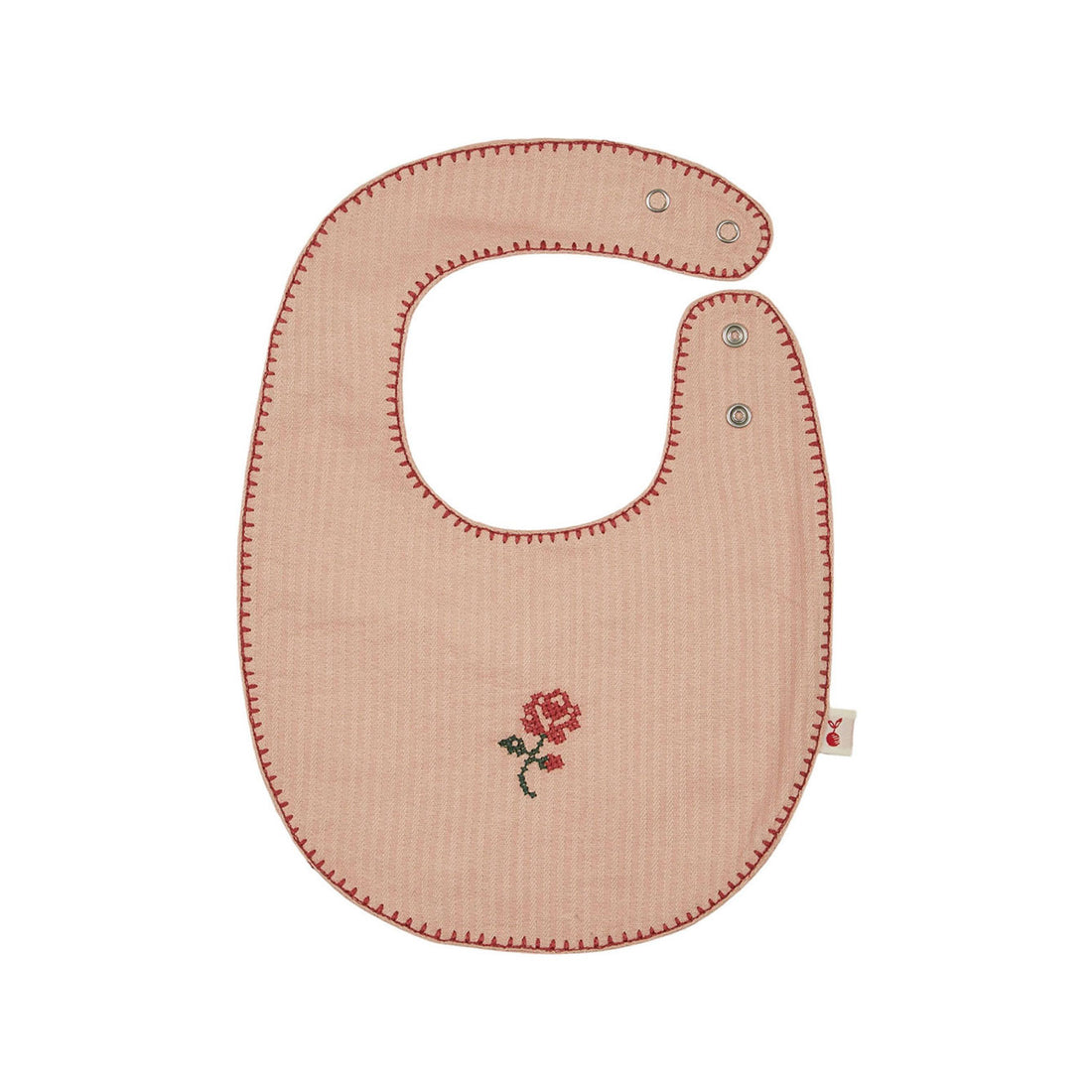 Emile et Ida Powder Pink Embroidered Bib