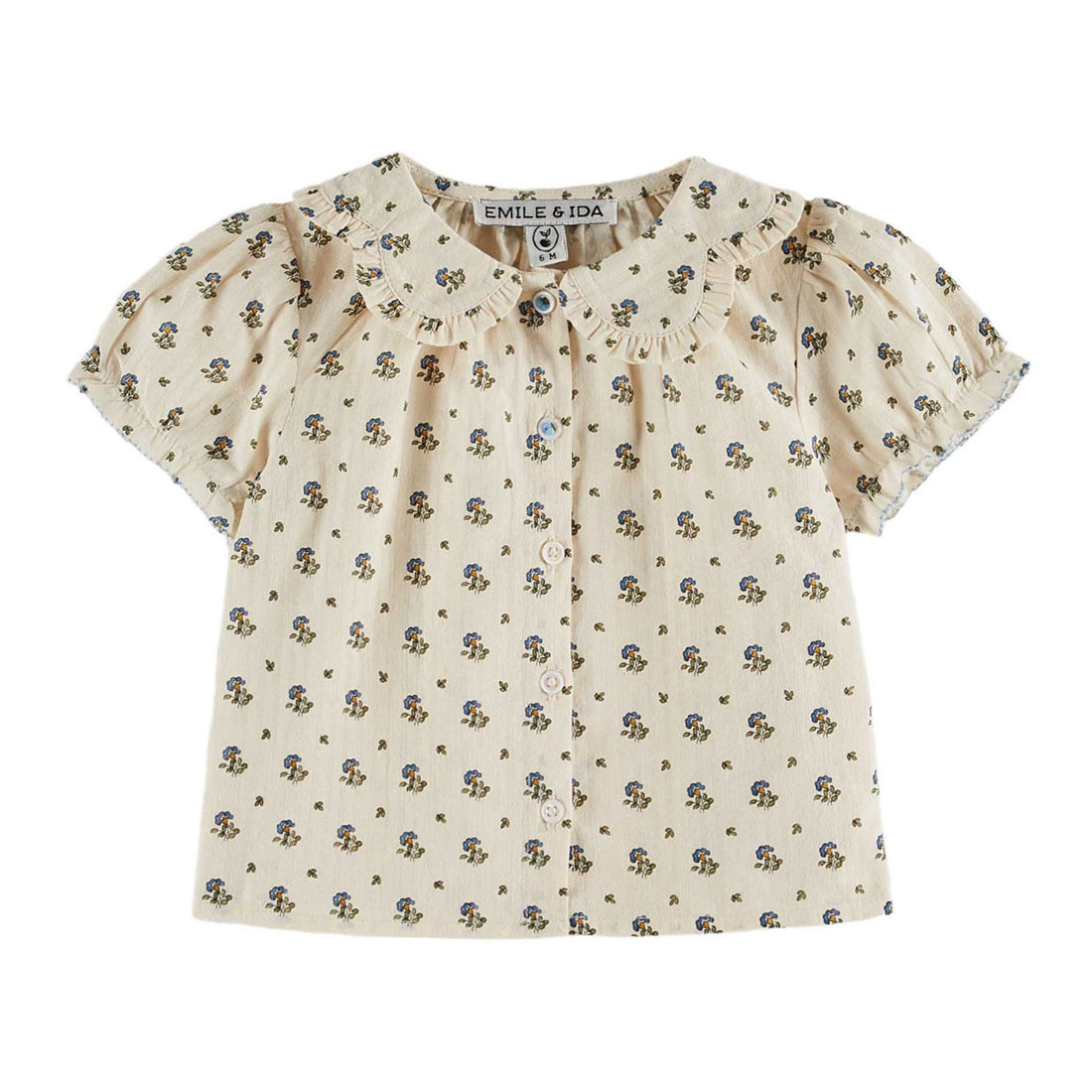Emile et Ida Iris Printed Collar Blouse