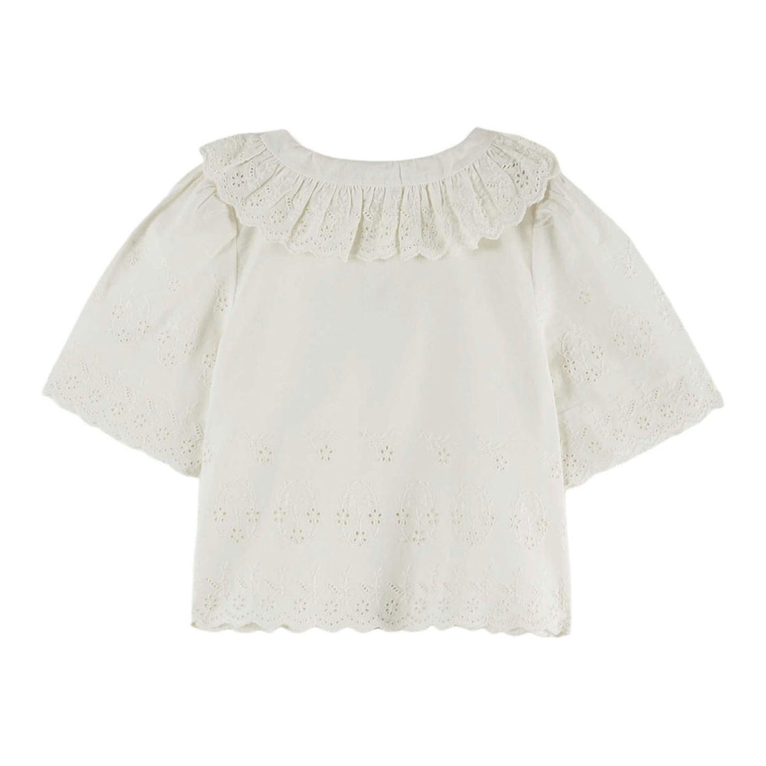 Emile et Ida White English Embroidery Blouse