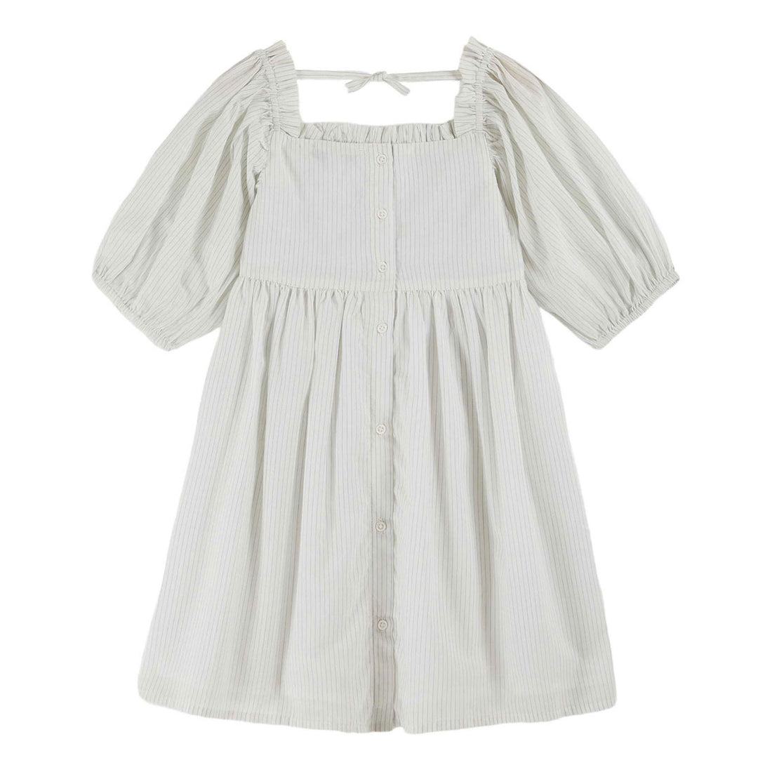 Emile et Ida Sky Striped Embroidered Smocked Dress