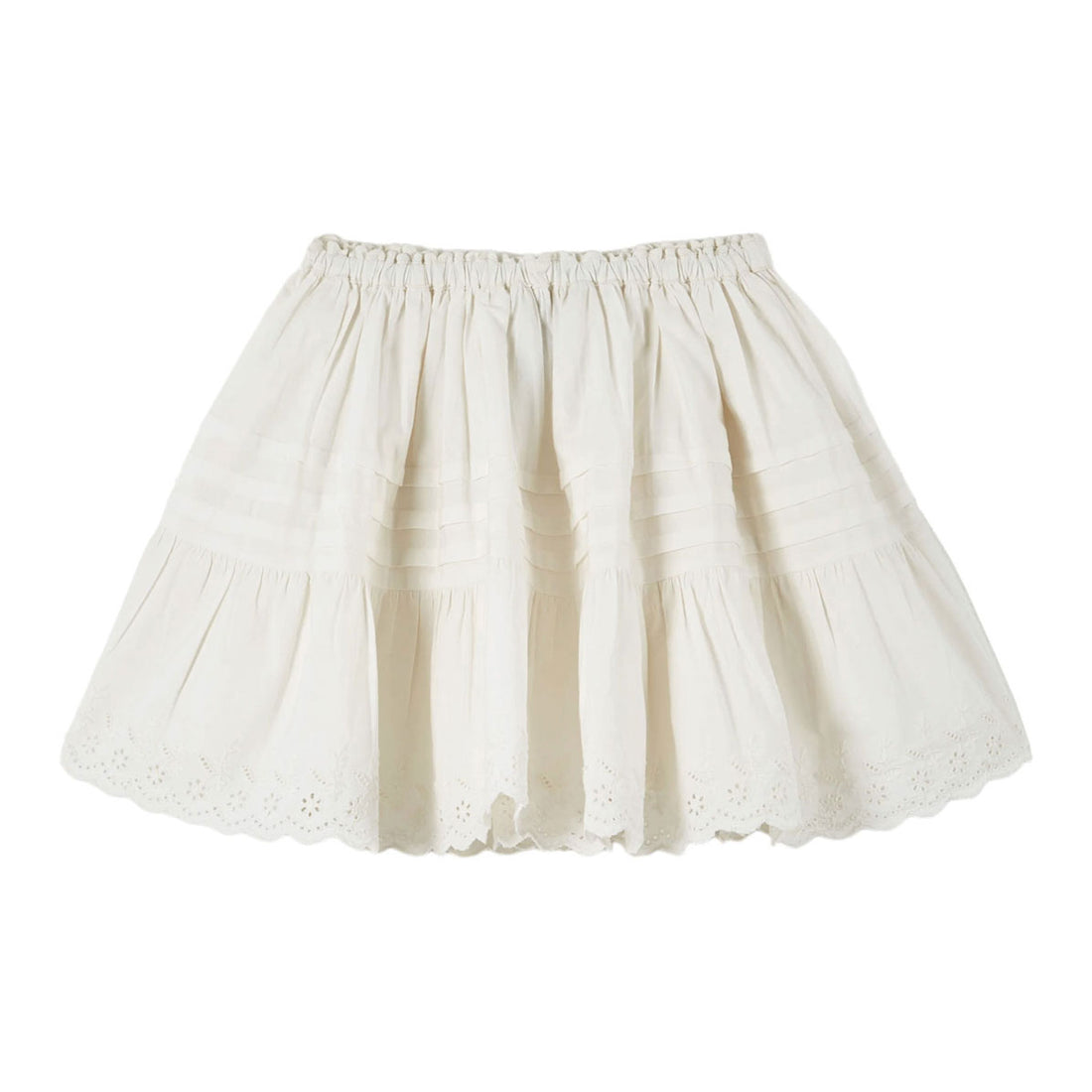 Emile et Ida White English Embroidery Skirt