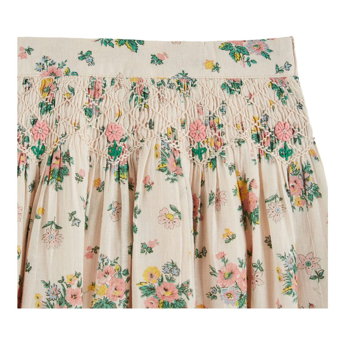 Emile et Ida Pink Spring Embroidered Skirt