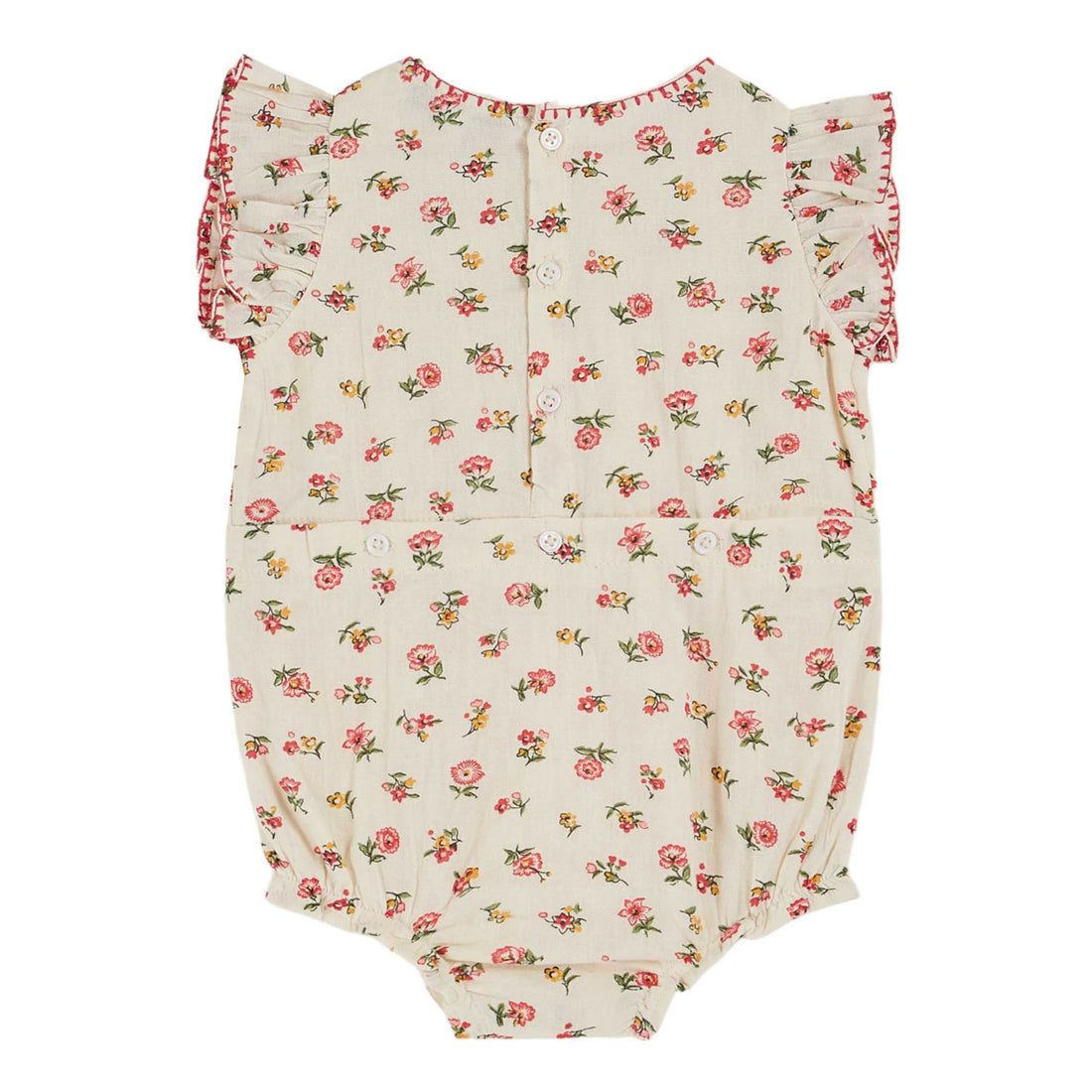 Emile et Ida Floral Printed Embroidered Romper