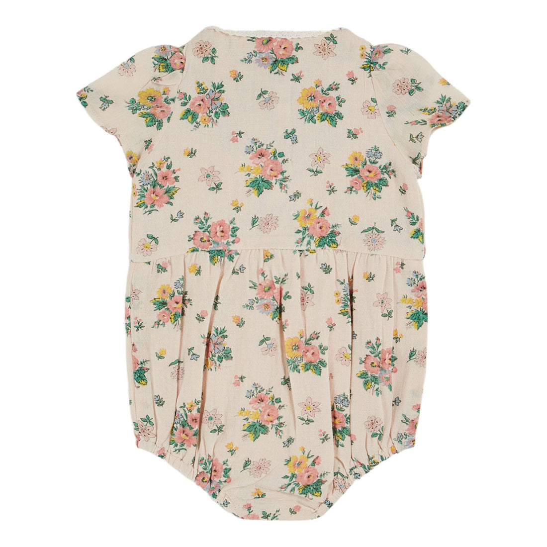 Emile et Ida Spring Pink Smocked Romper