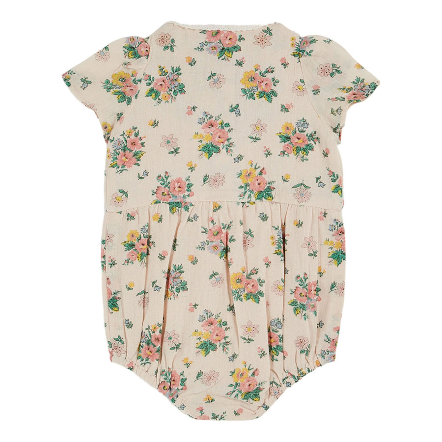 Emile et Ida Spring Pink Smocked Romper