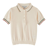 Emile et Ida Cream Pointelle Polo