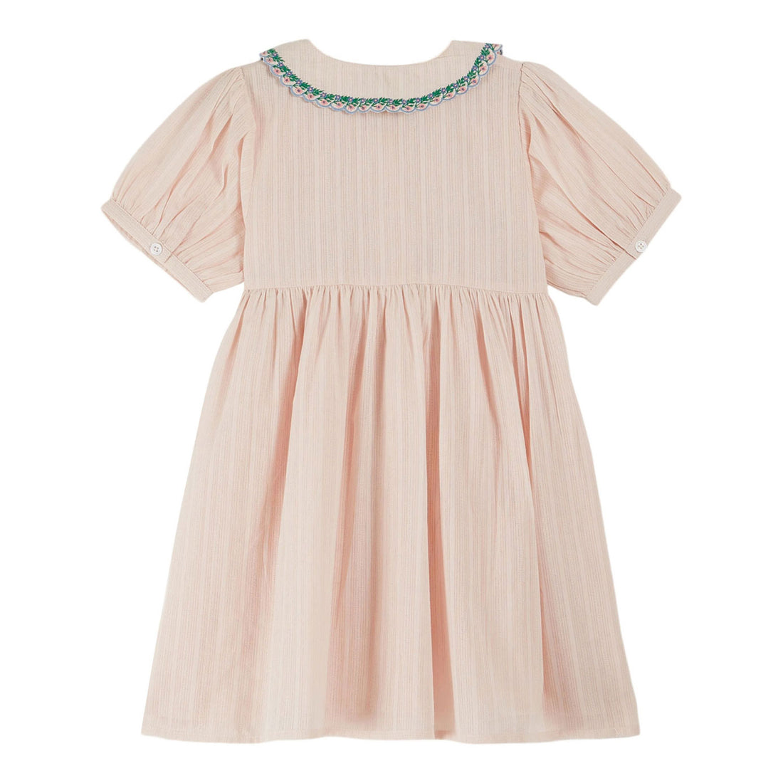 Emile et Ida Pastel Embroidered Smocked Dress
