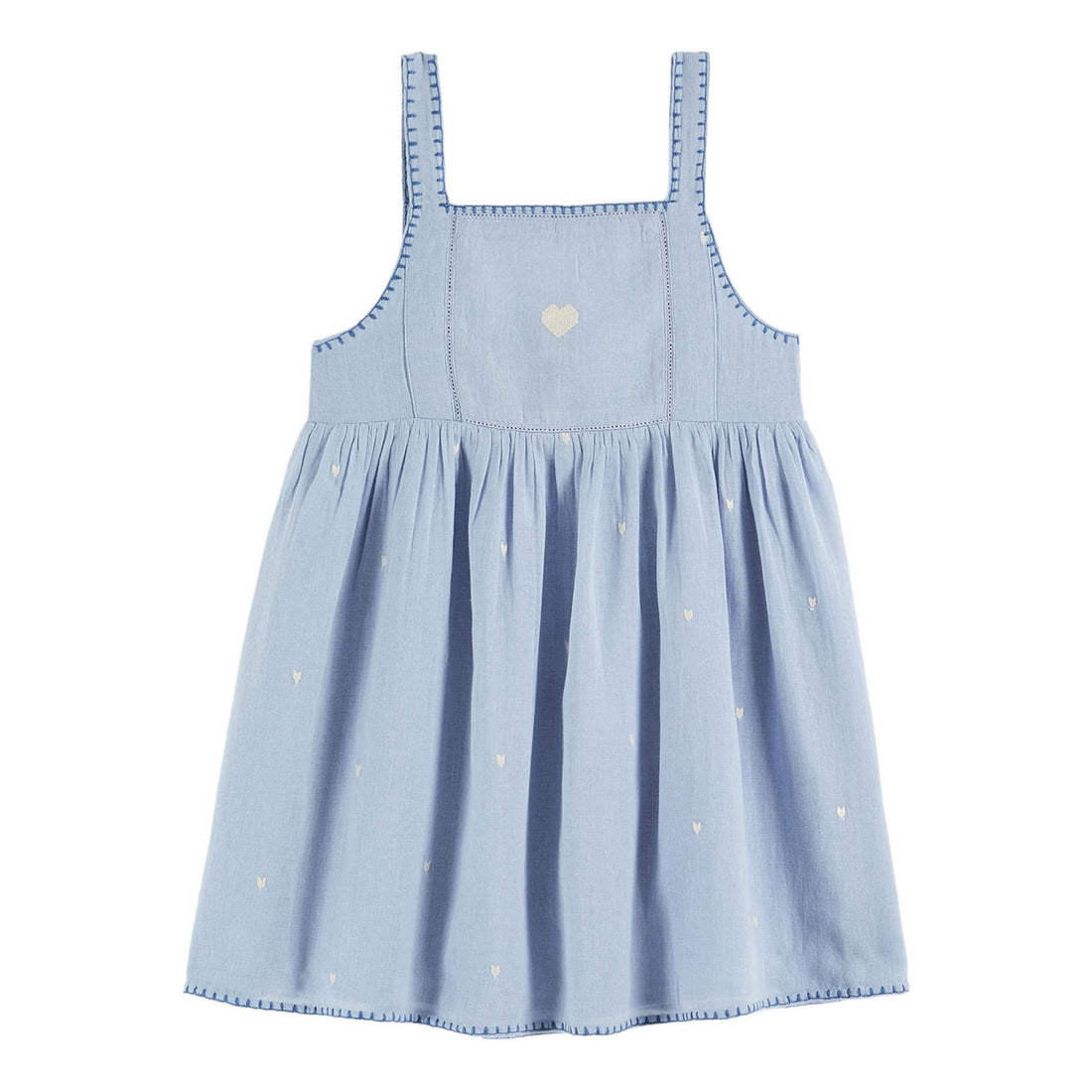 Emile et Ida Seafoam Embroidered Heart Dress