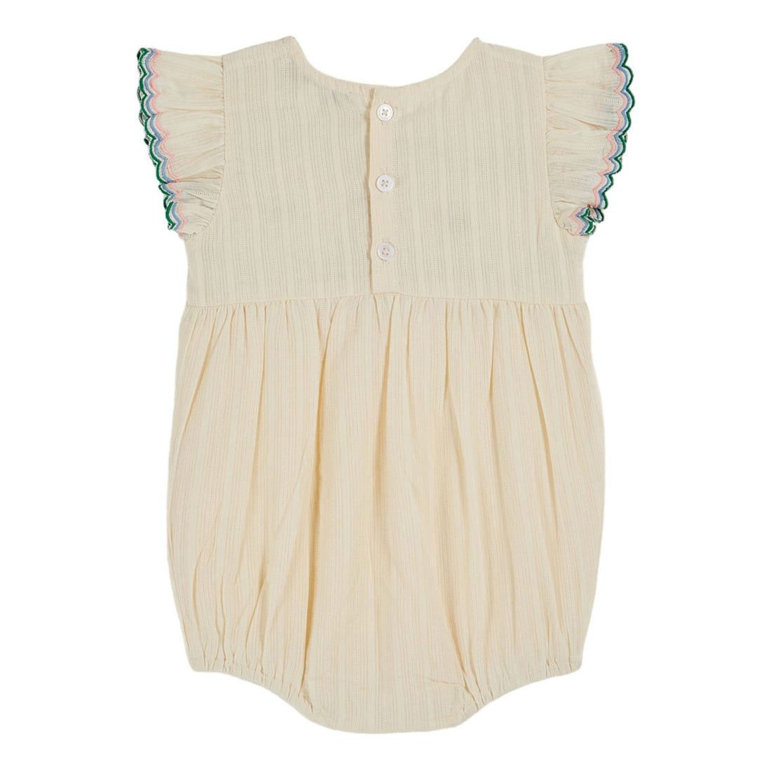 Emile et Ida Ecru Embroidered Romper