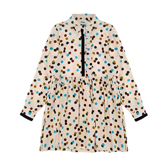 Dixie Cream Polk A Dot Dress