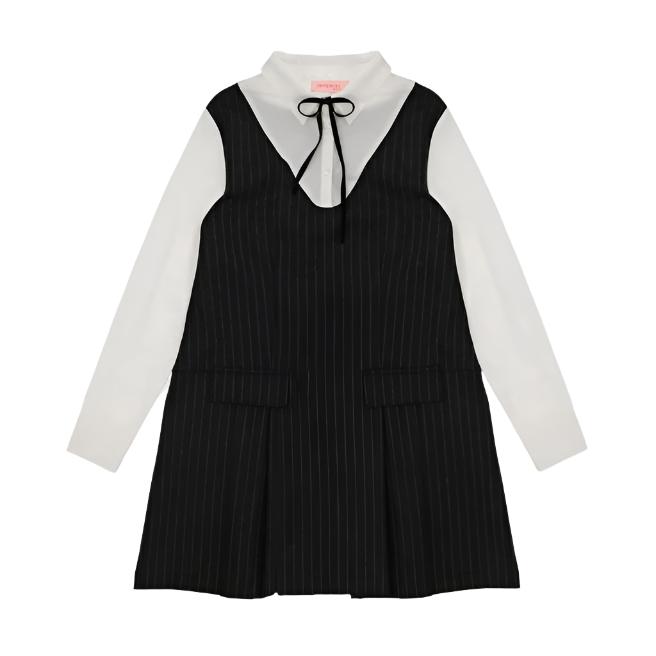 Imperial Black Pin Stripe Dress