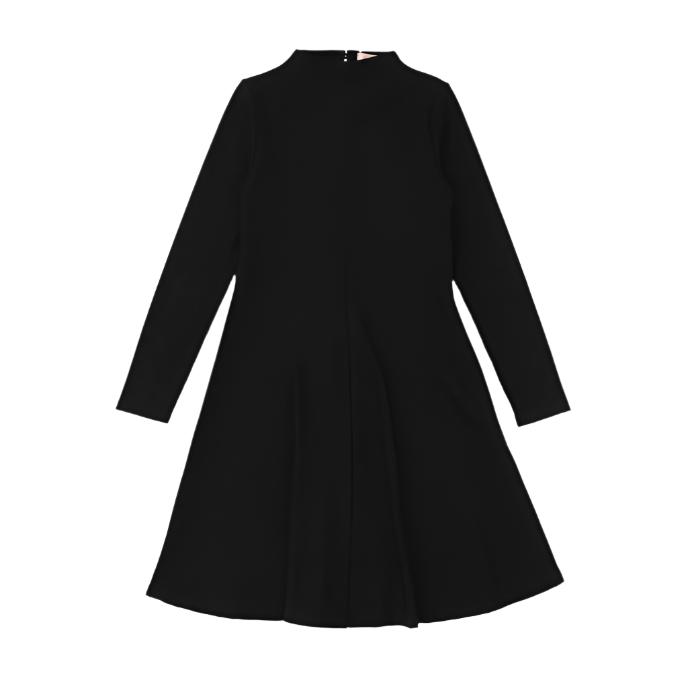 Imperial Black Flared Dress