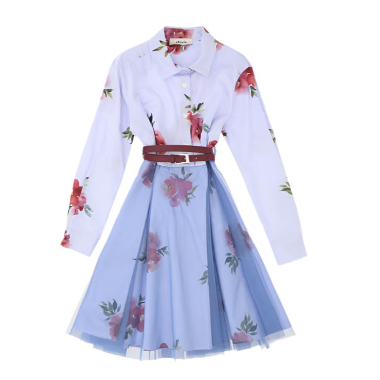 Dixie Blue Rose Layered Dress