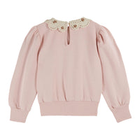 Emile et Ida Peony Crochet Collar Sweater