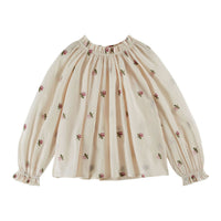 Emile et Ida Cream Embroidered Blouse