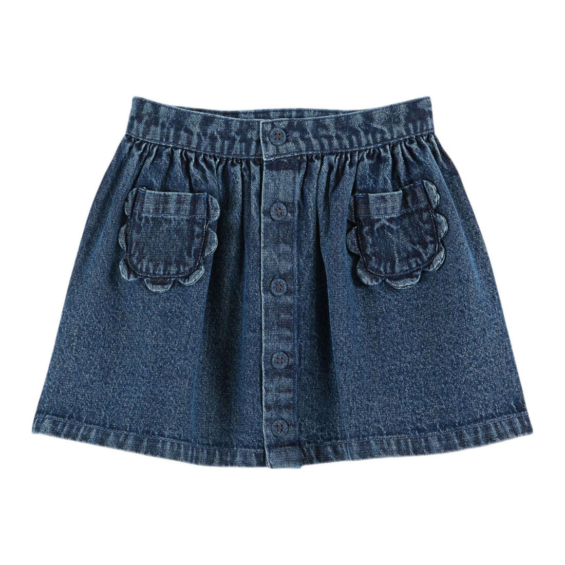 Emile et Ida Denim Flower Pockets Skirt