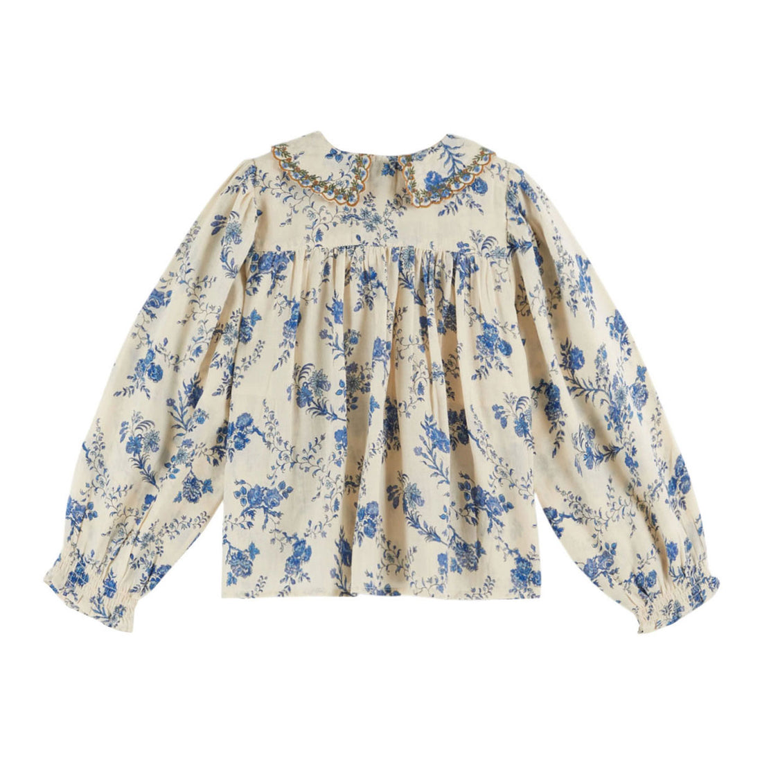 Emile et Ida Orchid Blue Smocked Blouse