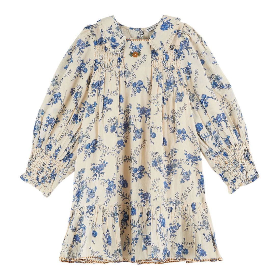 Emile et Ida Orchid Blue Smocked Dress