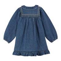 Emile et Ida Denim Embroidered Dress