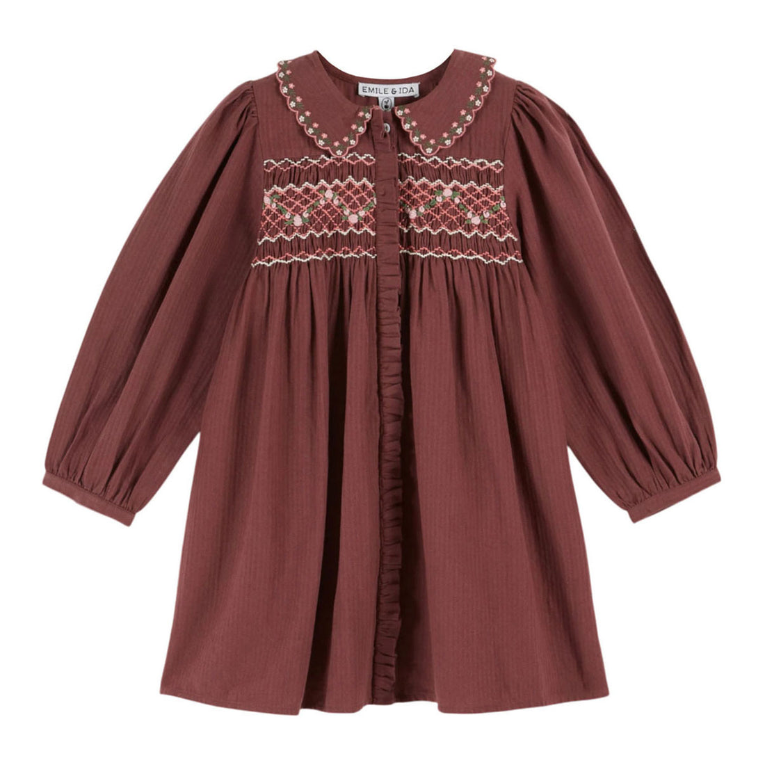 Emile et Ida Violine Smocked Dress