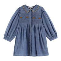 Emile et Ida Chambray Smocked Dress