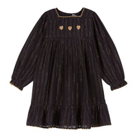 Emile et Ida Marine Lurex Embroidered Dress