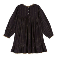 Emile et Ida Marine Lurex Embroidered Dress